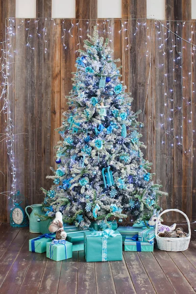 Karácsonyfa kék színű. — Stock Fotó