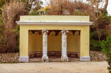 Hırvatistan 'ın en eski halk parkı olan Kraliçe Jelena Madıyevka Parkı' ndaki Pavilion.