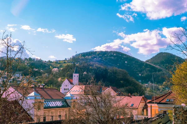 Prachtig Landschap Zagorje Regio Krapina Stad Kroatië Europa — Stockfoto