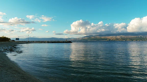 Strand Brac Stad Supetar Kroatien — Stockfoto