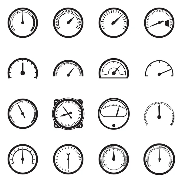 Set van iconen van de toerenteller. Vectorillustratie — Stockvector