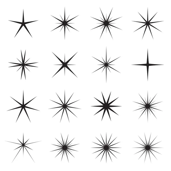 Simboli di stella scintillante — Vettoriale Stock