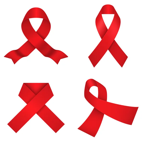 AIDS awareness ribbons. Vector illustration — Stock Vector