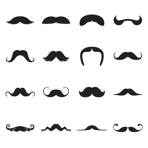 Icons of moustaches — Stock Vector