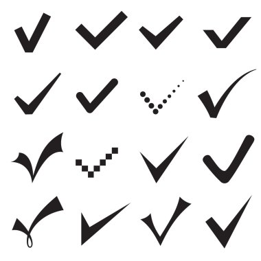 Check mark icons clipart