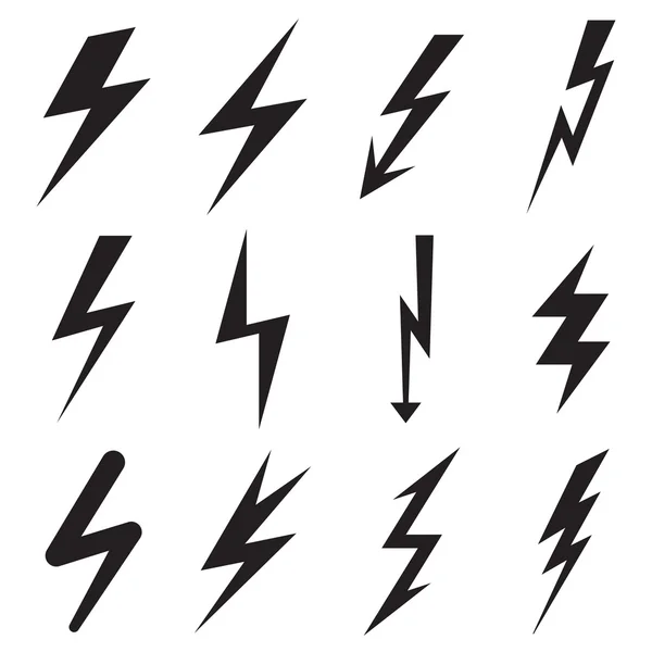 Lightning icons — Stock Vector