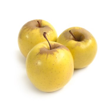 İzole sarı elmalar