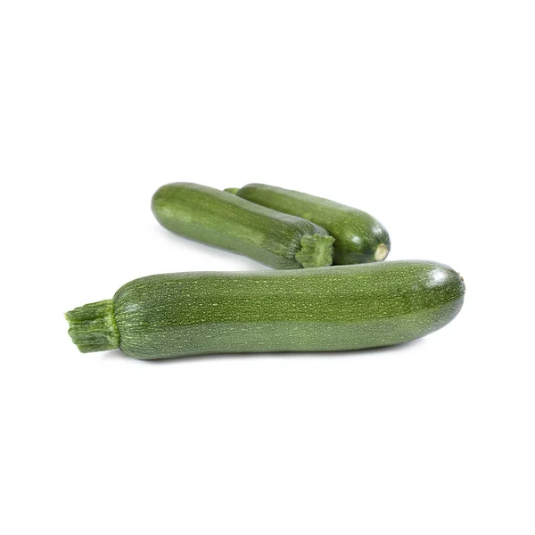 Trois courgettes isolées — Photo