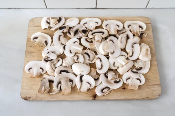 Sliced champignon mushroom — Stock Photo, Image