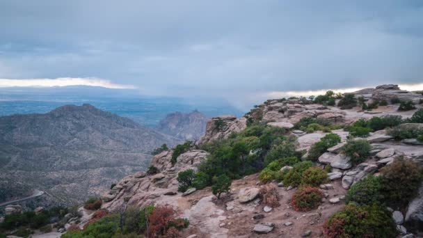 Tempestade sobre Tucson Arizona, lapso de tempo de Mt. Limão — Vídeo de Stock