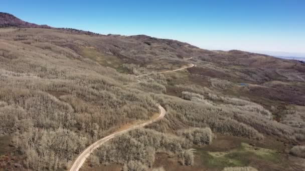 Utah Mountain Road Americká trasa 12, letecký dron — Stock video