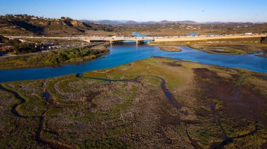 San Elijo Lagoon Ekolojik Rezerv ve San Diego Doğa Merkezi, hava aracı fotoğrafı..