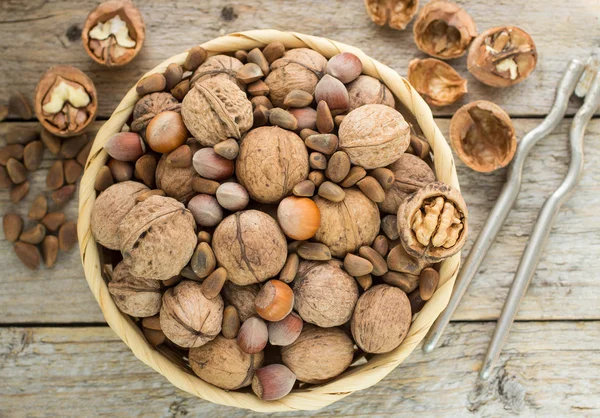 Hazelnuts, walnuts and pine nuts