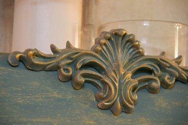 Mavi mutfak dekorasyonu. Mutfak için mavi fayanslar..