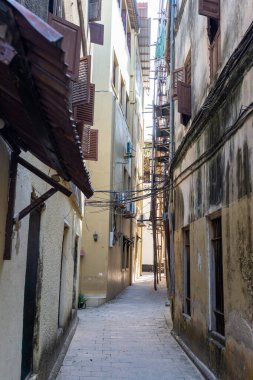 Stone Town Caddesi. Tanzanya 'da. Zanzibar Adası.