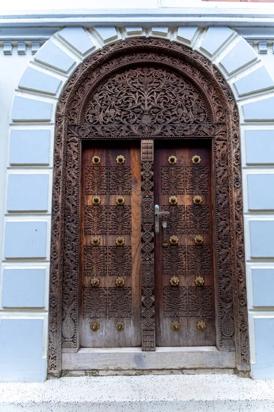 Viejas Puertas Tradicionales Stone Town Zanzíbar Tanzania —  Fotos de Stock