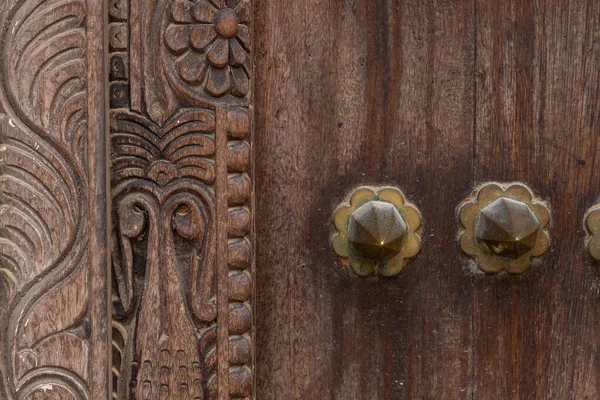 Alte Traditionelle Türen Stone Town Sansibar Tansania — Stockfoto