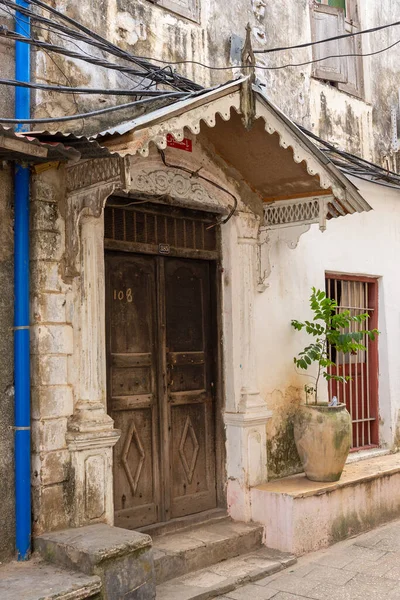 Vieilles Portes Traditionnelles Stone Town Zanzibar Tanzanie — Photo