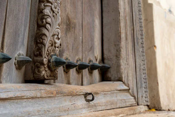 Viejas Puertas Tradicionales Stone Town Zanzíbar Tanzania —  Fotos de Stock