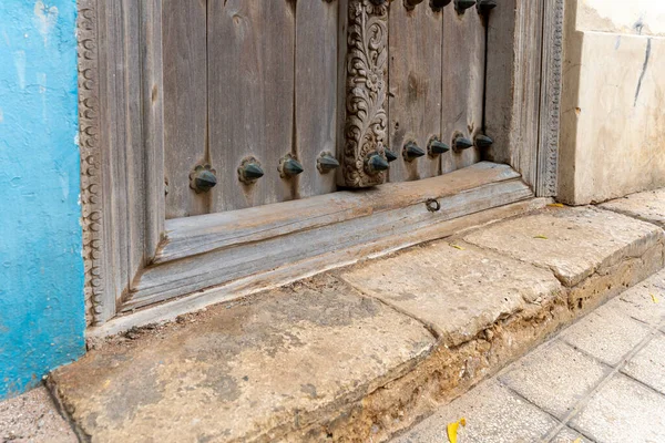 Viejas Puertas Tradicionales Stone Town Zanzíbar Tanzania —  Fotos de Stock