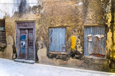 Eski geleneksel kapılar. Taş Şehir, Zanzibar, Tanzanya.