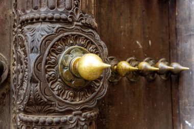 Eski geleneksel kapılar. Taş Şehir, Zanzibar, Tanzanya.