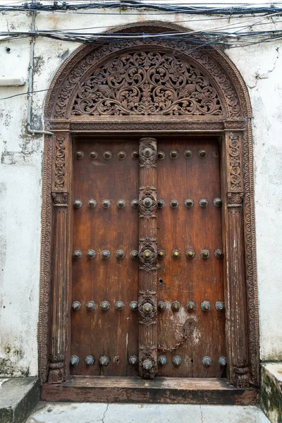 Viejas Puertas Tradicionales Stone Town Zanzíbar Tanzania —  Fotos de Stock