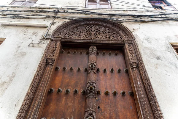 Viejas Puertas Tradicionales Stone Town Zanzíbar Tanzania —  Fotos de Stock