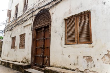 Eski geleneksel kapılar. Taş Şehir, Zanzibar, Tanzanya.