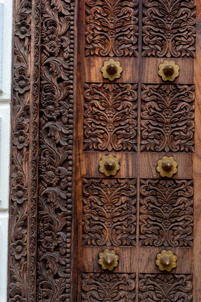 Alte Traditionelle Türen Stone Town Sansibar Tansania — Stockfoto