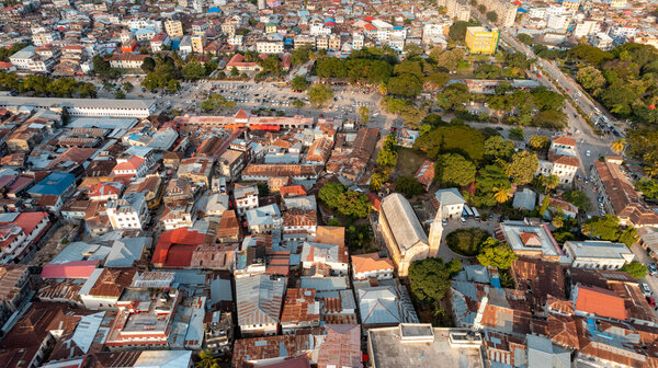 Aerial view of Zanzibar island