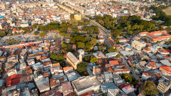 Aerial view of Zanzibar island