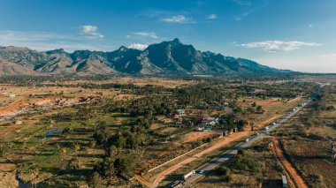 Morogoro şehrinin hava manzarası