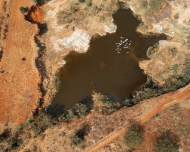 Morogoro şehrinin hava manzarası