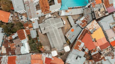 Tanzanya 'daki Zanzibar Adası' nın havadan görünüşü.