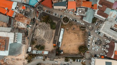 Tanzanya 'daki Zanzibar Adası' nın havadan görünüşü.
