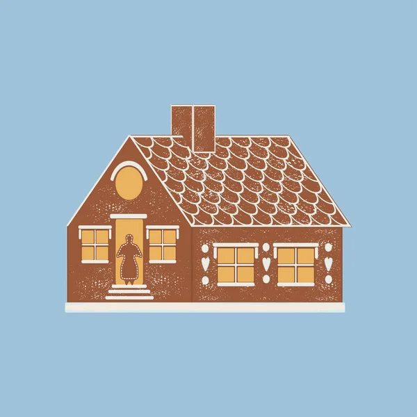 Casa Jengibre Ilustración Vectorial Dibujada Mano — Archivo Imágenes Vectoriales