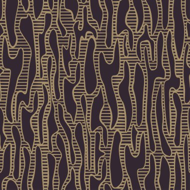 Organik, soyut, pürüzsüz desen. El çizimi, vektör çizimi. Düz renkler.