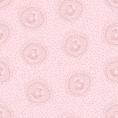 Soyut organik, pürüzsüz desen. El çizimi vektör çizimi. Düz renk tasarımı.