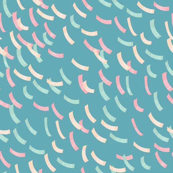 Seamless Pattern Confetti Hand Drawn Vector Illustration Flat Color Design — Stock Vector