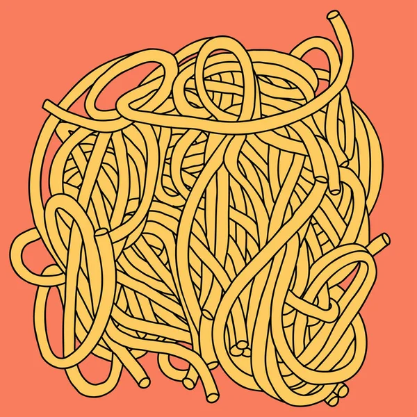 Fondo Abstracto Con Espaguetis Ilustración Vectorial Dibujada Mano Diseño Color Ilustraciones de stock libres de derechos