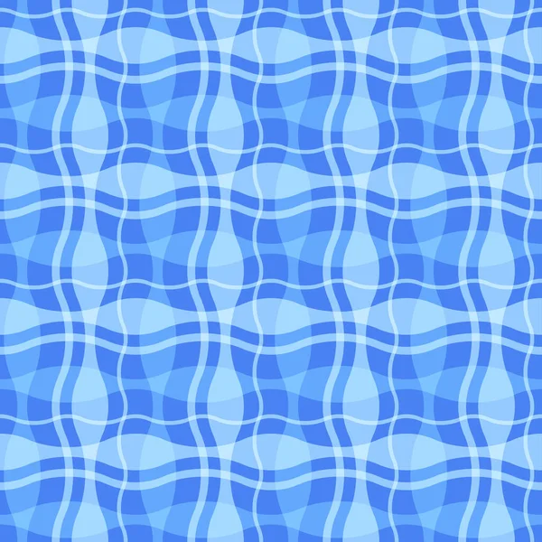Geometrisches Nahtloses Muster Mit Gewellter Wasserstruktur Handgezeichnete Vektorillustration Flache Farben — Stockvektor