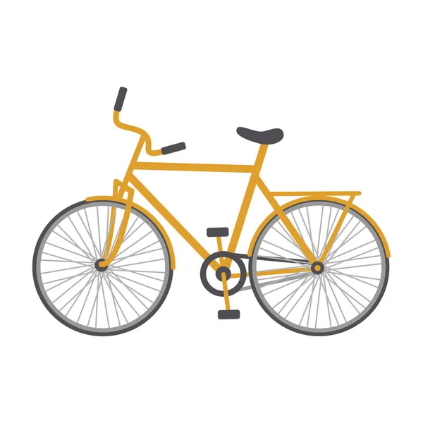 Εικονίδιο Ποδηλάτου Χέρι Που Διανυσματική Απεικόνιση Απομονώνονται Λευκό Επίπεδα Χρώματα — Διανυσματικό Αρχείο