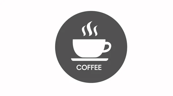 コーヒーカップアイコンのベクトル分離イラスト — ストックベクタ