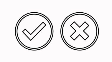 Vektör İzole Resimleri, Evet ve Simge Yok, İmza, Doğru ve Yanlış Simgeler