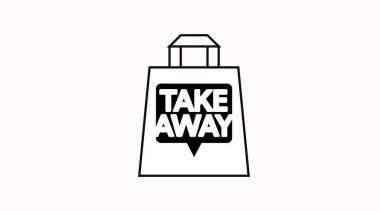 İzole edilmiş Siyah ve Beyaz Paket Paketi Simgesi veya İmzası