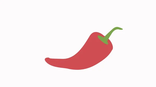 Vektor Isolierte Illustration Einer Paprika Roter Pfeffer Flache Ikone — Stockvektor