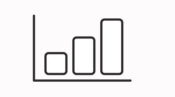Vektor Isolerad Illustratör Graph Bar Ikon Eller Tecken Svart Och — Stock vektor