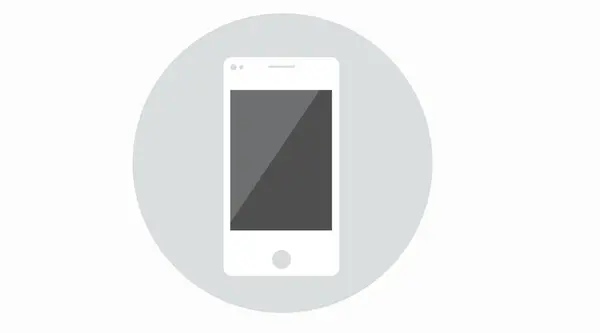 Vector Izolált Lekerekített Illusztráció Egy Mobiltelefon Lapos Telefon Ikon — Stock Vector