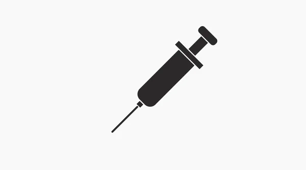 Vector Isolated Illustration Syringe Black White Syringe Icon — Stock Vector